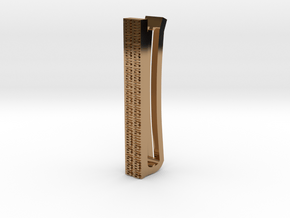 Binary Tie Bar 4cm in Polished Brass