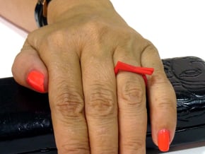 Adjustable ring. Basic set 4. in Red Processed Versatile Plastic