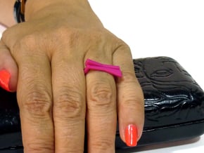 Adjustable ring. Basic set 8. in Pink Processed Versatile Plastic