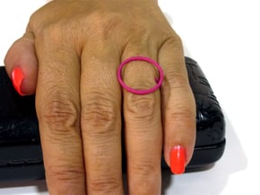Circle ring shape. in Pink Processed Versatile Plastic