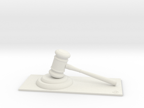Judge (Personalize with your name !) in White Natural Versatile Plastic