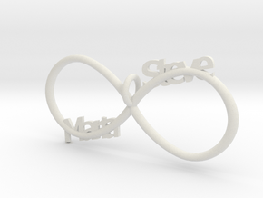 Infinity (Personalize) in White Natural Versatile Plastic