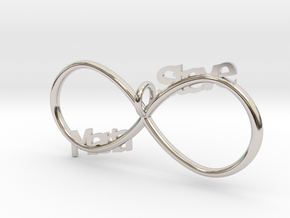 Infinity (Personalize) in Rhodium Plated Brass