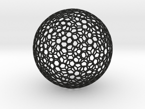 Goldberg Polyhedron 2 in Black Natural Versatile Plastic