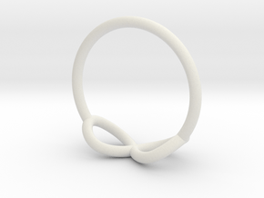 Ring Infinity in White Natural Versatile Plastic