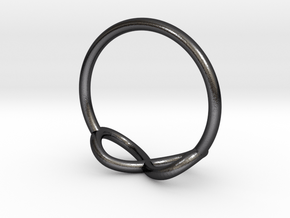 Ring Infinity in Polished and Bronzed Black Steel