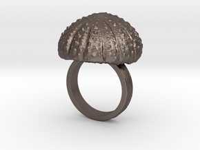 Urchin Statement Ring - US-Size 7 1/2 (17.75 mm) in Polished Bronzed Silver Steel