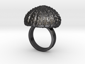 Urchin Statement Ring - US-Size 6 1/2 (16.92 mm) in Polished and Bronzed Black Steel
