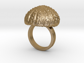 Urchin Statement Ring - US-Size 7 1/2 (17.75 mm) in Polished Gold Steel