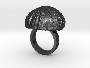 Urchin Statement Ring - US-Size 5 (15.7 mm) in Polished and Bronzed Black Steel