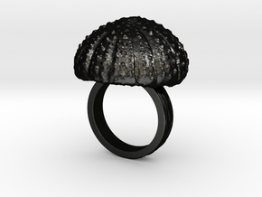 Urchin Statement Ring - US-Size 6 (16.51 mm) in Matte Black Steel