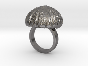 Urchin Statement Ring - US-Size 7 (17.35 mm) in Polished Nickel Steel