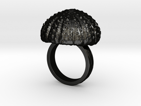 Urchin Statement Ring - US-Size 7 (17.35 mm) in Matte Black Steel