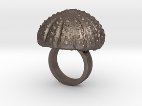 Urchin Statement Ring - US-Size 3 (14.05 mm) in Polished Bronzed Silver Steel
