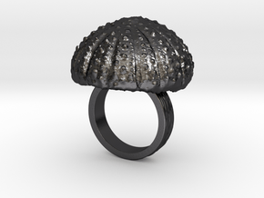 Urchin Statement Ring - US-Size 4 1/2 (15.27 mm) in Polished and Bronzed Black Steel