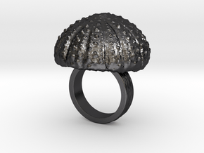 Urchin Statement Ring - US-Size 3 1/2 (14.45 mm) in Polished and Bronzed Black Steel