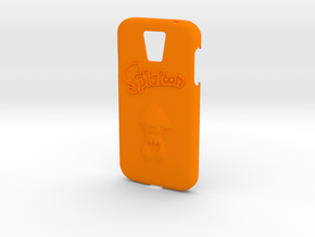 Galaxy S4 Splatoon Case (speaker to front) in Orange Processed Versatile Plastic