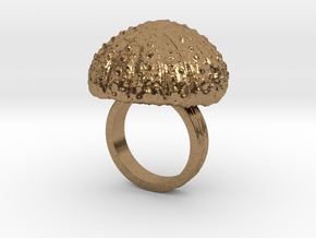 Urchin Statement Ring - US-Size 5 1/2 (16.10 mm) in Natural Brass