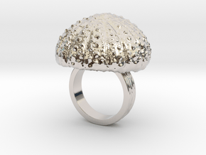 Urchin Statement Ring - US-Size 4 1/2 (15.27 mm) in Rhodium Plated Brass