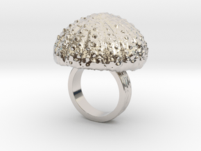 Urchin Statement Ring - US-Size 3 1/2 (14.45 mm) in Rhodium Plated Brass