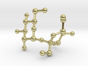 Sucrose (Sugar) BIG Molecule Necklace in 18k Gold Plated Brass