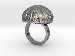 Urchin Statement Ring - US-Size 7 1/2 (17.75 mm) in Fine Detail Polished Silver