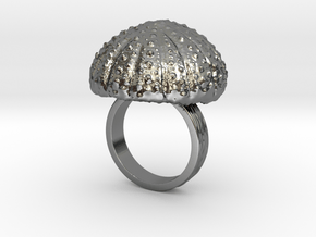 Urchin Statement Ring - US-Size 6 1/2 (16.92 mm) in Fine Detail Polished Silver