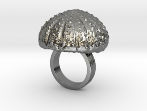 Urchin Statement Ring - US-Size 3 (14.05 mm) in Fine Detail Polished Silver