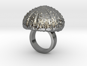 Urchin Statement Ring - US-Size 2 1/2 (13.61 mm) in Fine Detail Polished Silver