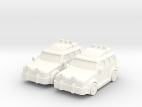4x4 Cars (2 pcs) in White Processed Versatile Plastic