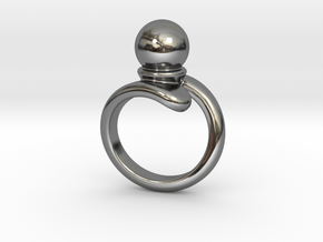 Fine Ring 15 - Italian Size 15 in Fine Detail Polished Silver