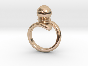 Fine Ring 15 - Italian Size 15 in 14k Rose Gold Plated Brass