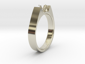 Design Ring For Diamond Ø19 Mm US Size 9 in 14k White Gold