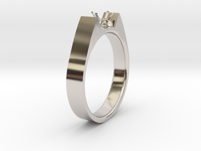 Design Ring For Diamond Ø19 Mm US Size 9 in Platinum