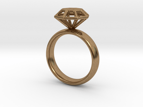 Diamond Ring in Natural Brass: 6.25 / 52.125