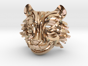 The Tiger Pendant in 14k Rose Gold Plated Brass