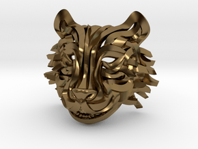 The Tiger Pendant in Polished Bronze