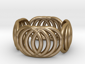 V2 - Ring in Polished Gold Steel