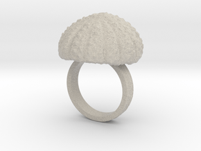 Urchin Statement Ring - US-Size 7 1/2 (17.75 mm) in Natural Sandstone