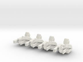 Pantsir S1 6mm Alternate Turrets Set of 4 in White Natural Versatile Plastic