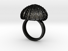Urchin Statement Ring - US-Size 9 1/2 (19.41 mm) in Matte Black Steel
