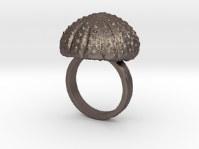 Urchin Statement Ring - US-Size 9 1/2 (19.41 mm) in Polished Bronzed Silver Steel