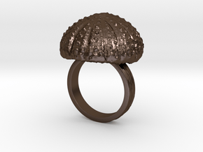 Urchin Statement Ring - US-Size 8 1/2 (18.53 mm) in Polished Bronze Steel