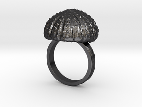 Urchin Statement Ring - US-Size 11 (20.68 mm) in Polished and Bronzed Black Steel