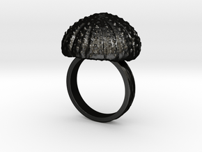 Urchin Statement Ring - US-Size 10 1/2 (20.20 mm) in Matte Black Steel