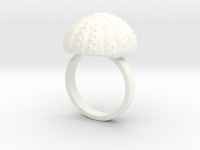 Urchin Statement Ring - US-Size 13 (22.33 mm) in White Processed Versatile Plastic