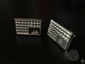 Chainmail Cufflinks in Polished Silver