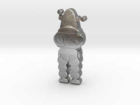Robby the Robot Keychain in Natural Silver