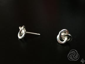 Trefoil Earrings in Polished Silver