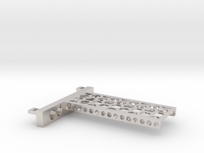 G751 M.2 Bracket With Holes For 2 Drives closed to in Rhodium Plated Brass
